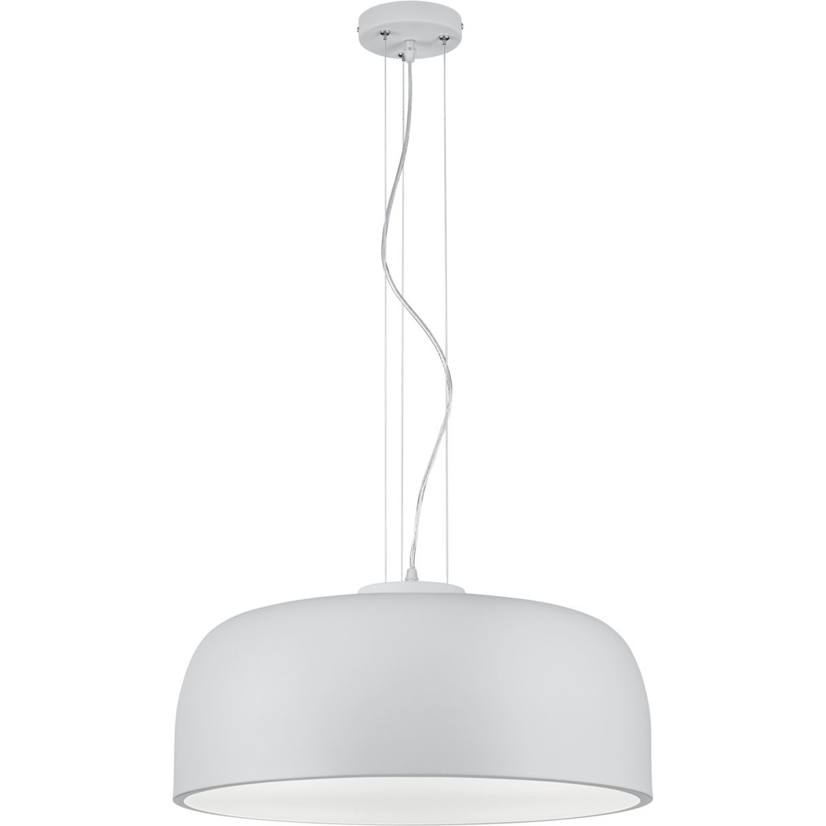 LED Hanglamp - Trion Barnon - E27 Fitting - 4-lichts - Rond - Mat Wit Aluminium