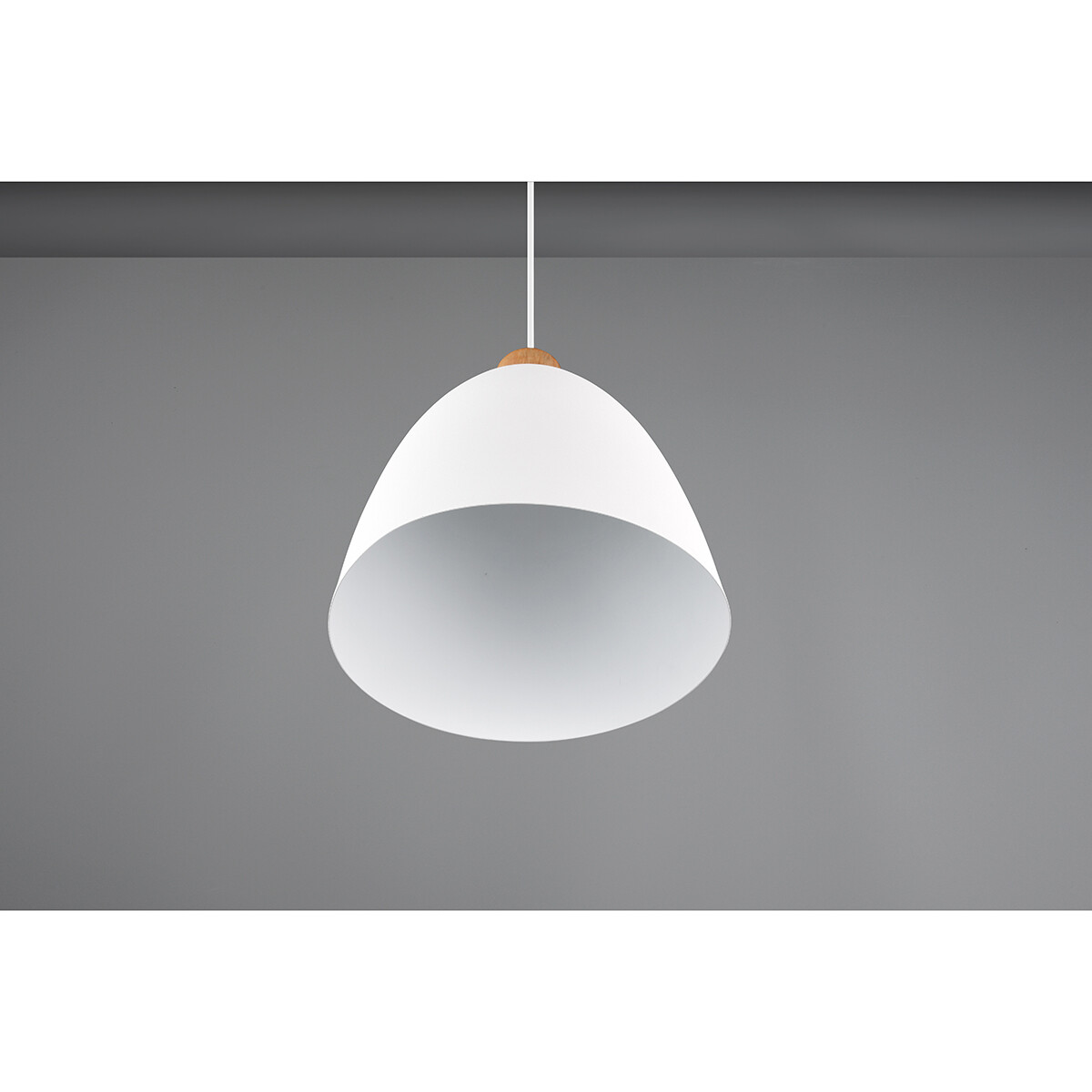 LED Hanglamp - Trion Jaguar - E27 Fitting - Rond - Mat Wit - Aluminium - Tot 40W