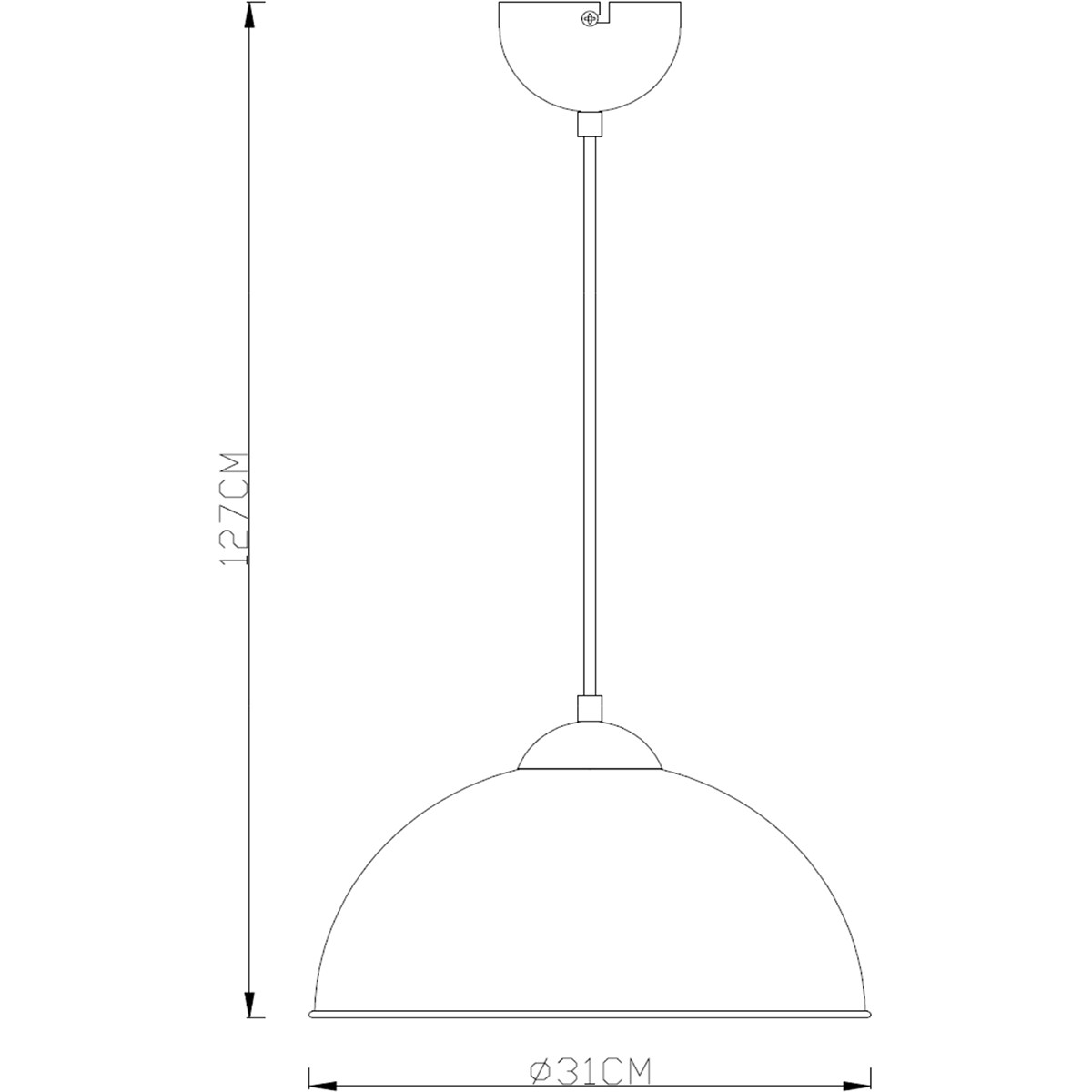 LED Hanglamp - Trion Jin - E27 Fitting - Rond - Mat Zwart - Aluminium