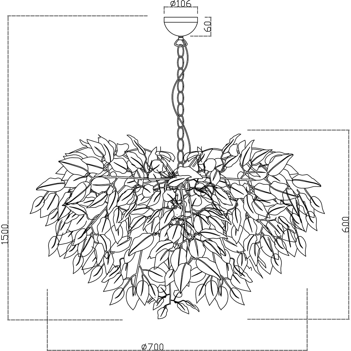 LED Hanglamp - Trion Lovy - E14 Fitting - 4-lichts - Rond - Glans Chroom - Aluminium