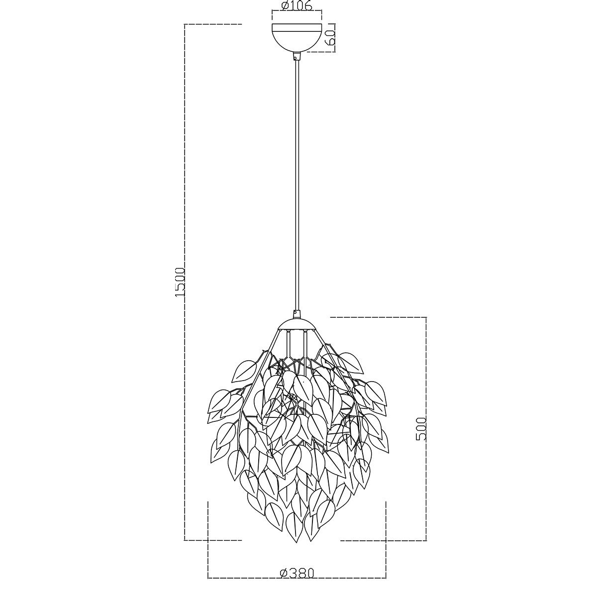 LED Hanglamp - Trion Lovy - E27 Fitting - 1-lichts - Rond - Glans Chroom - Aluminium