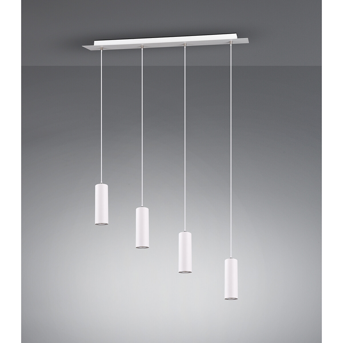 LED Hanglamp - Trion Mary - GU10 Fitting - 4-lichts - Rechthoek - Mat Wit - Aluminium