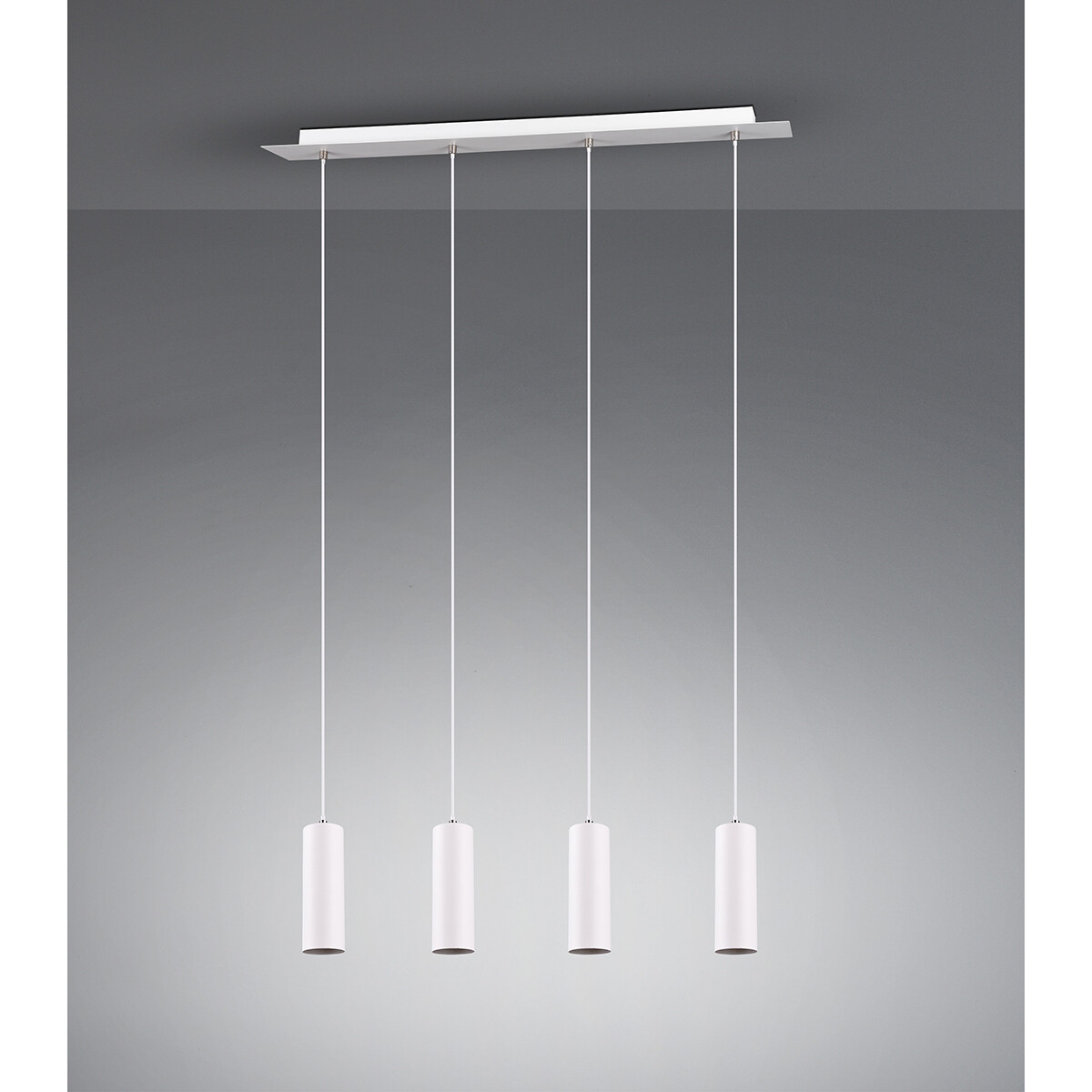 LED Hanglamp - Trion Mary - GU10 Fitting - 4-lichts - Rechthoek - Mat Wit - Aluminium