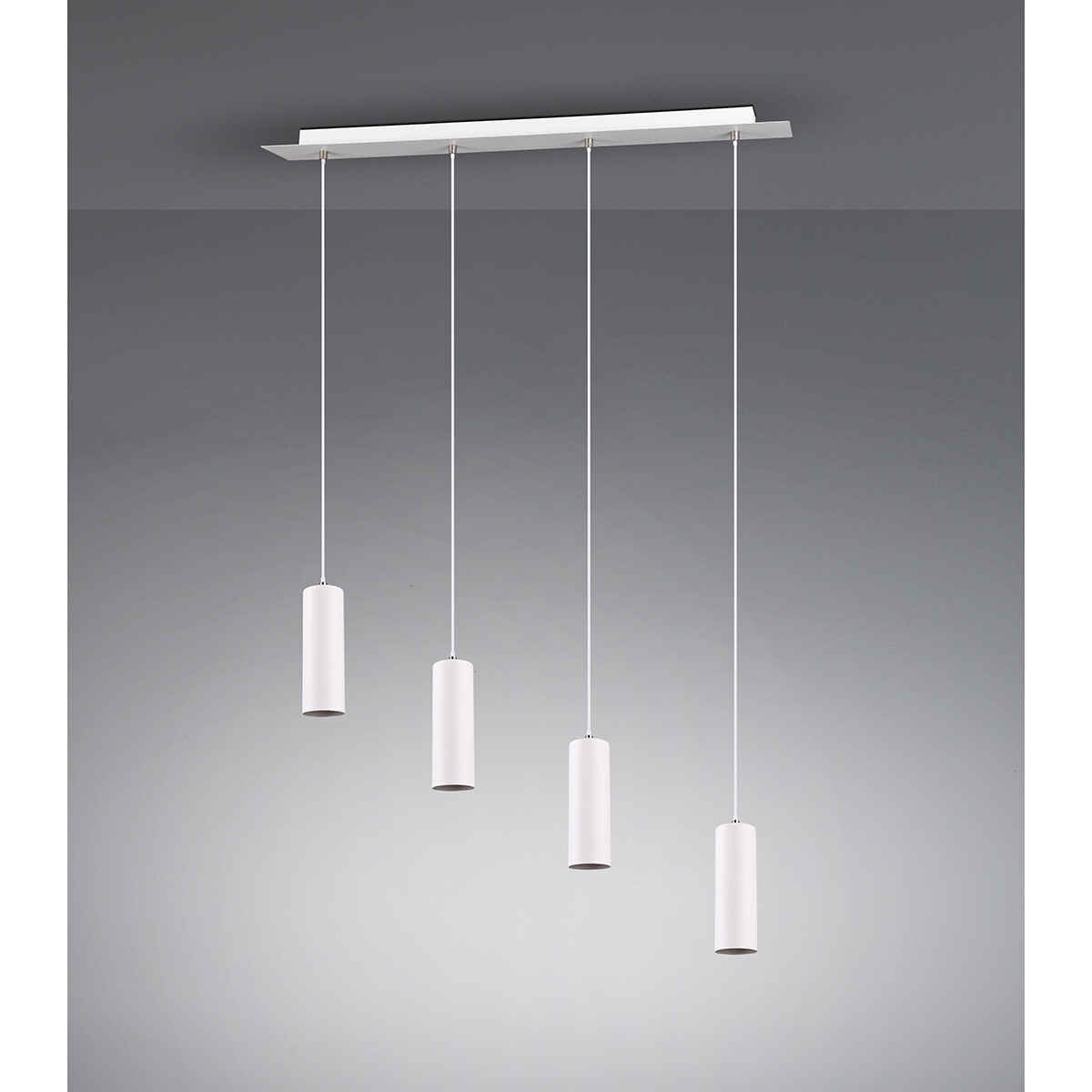 LED Hanglamp - Trion Mary - GU10 Fitting - 4-lichts - Rechthoek - Mat Wit - Aluminium