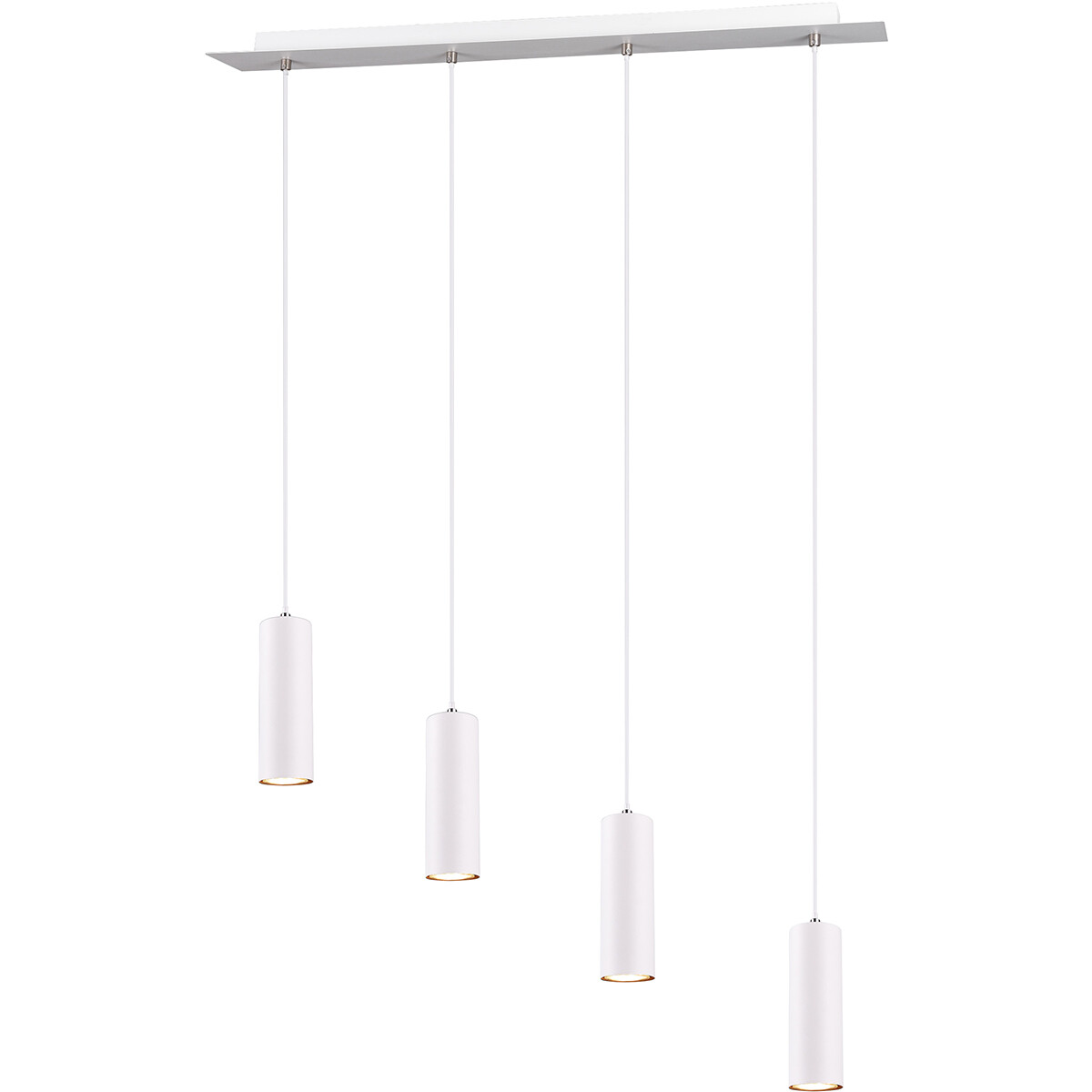 LED Hanglamp - Trion Mary - GU10 Fitting - 4-lichts - Rechthoek - Mat Wit - Aluminium