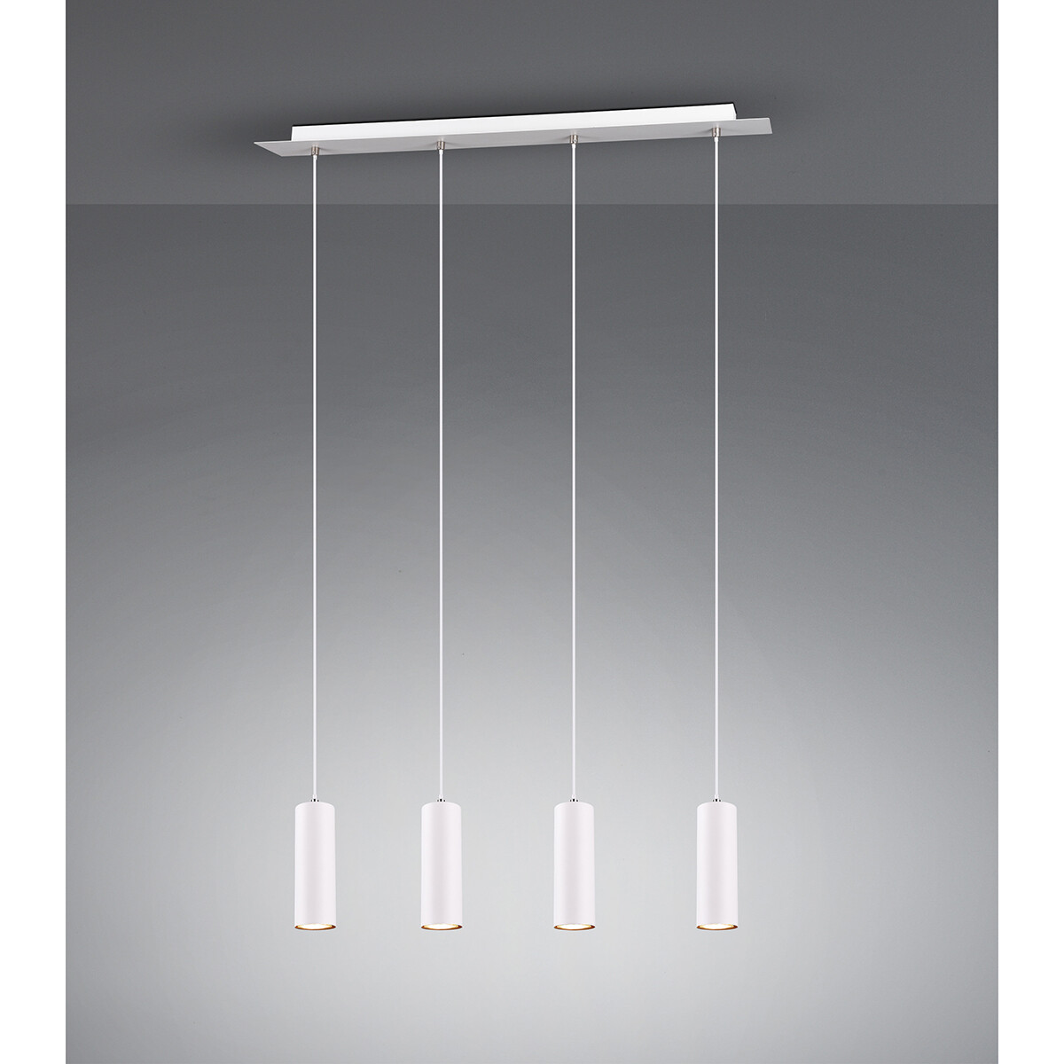 LED Hanglamp - Trion Mary - GU10 Fitting - 4-lichts - Rechthoek - Mat Wit - Aluminium