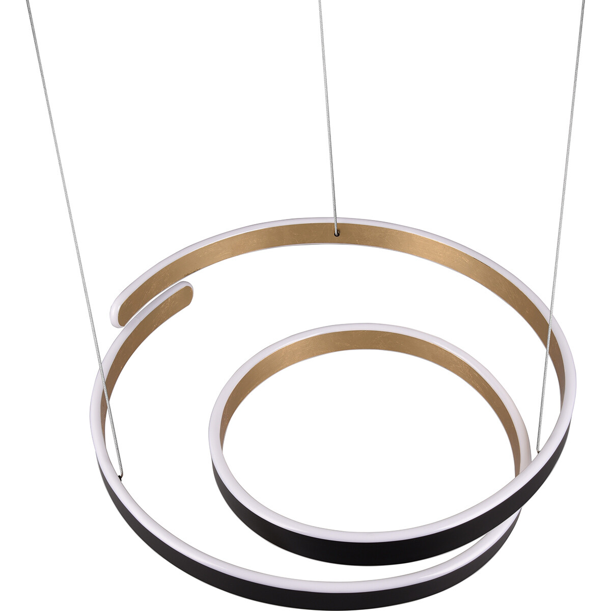 LED Hanglamp - Trion Renie - 68W - Warm Wit 3000K - Dimbaar - Rond - Zwart Goud - Metaal