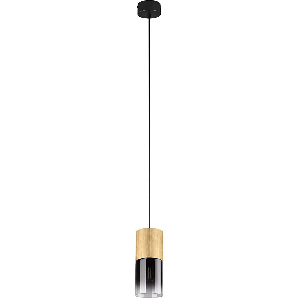 LED Hanglamp - Trion Roba - E27 Fitting - 1-lichts - Rond - Mat Goud - Aluminium