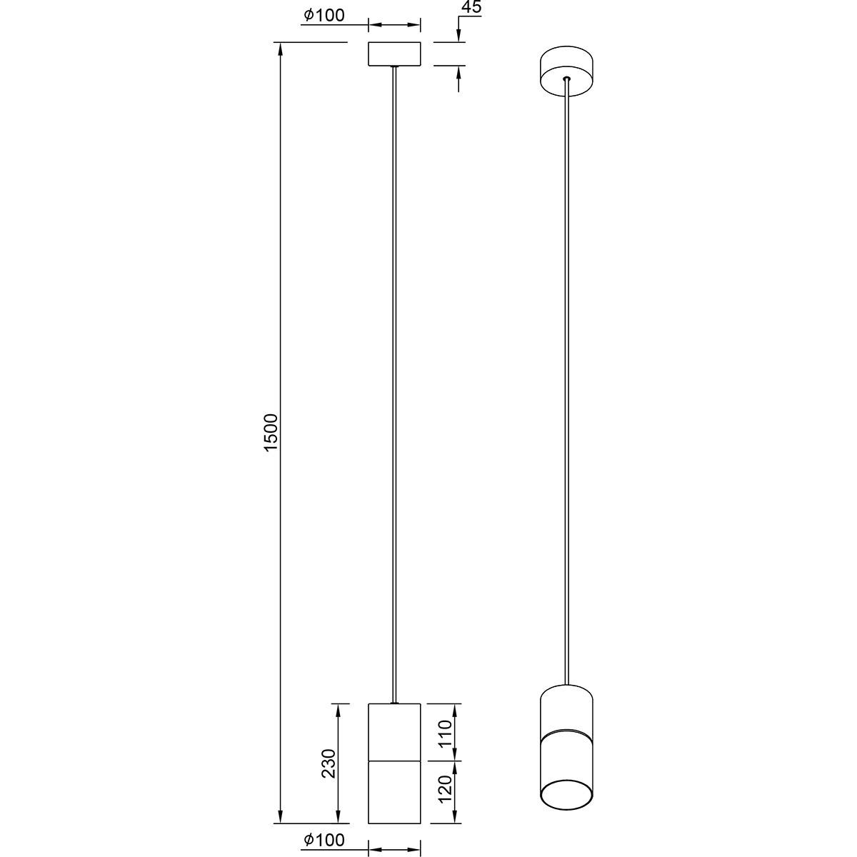 LED Hanglamp - Trion Roba - E27 Fitting - 1-lichts - Rond - Mat Goud - Aluminium