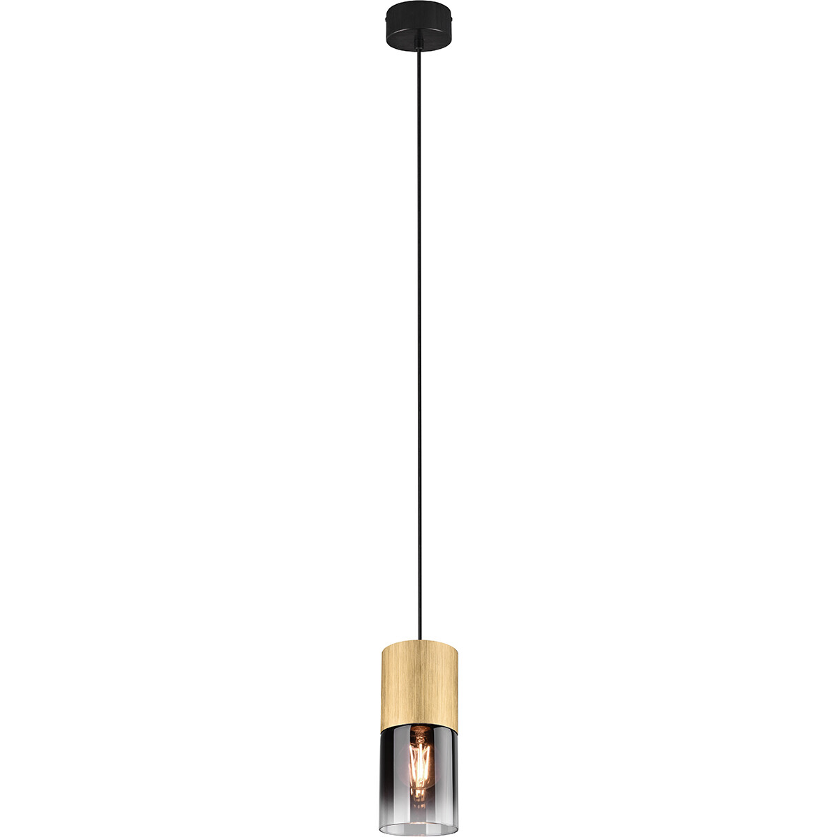 LED Hanglamp - Trion Roba - E27 Fitting - 1-lichts - Rond - Mat Goud - Aluminium