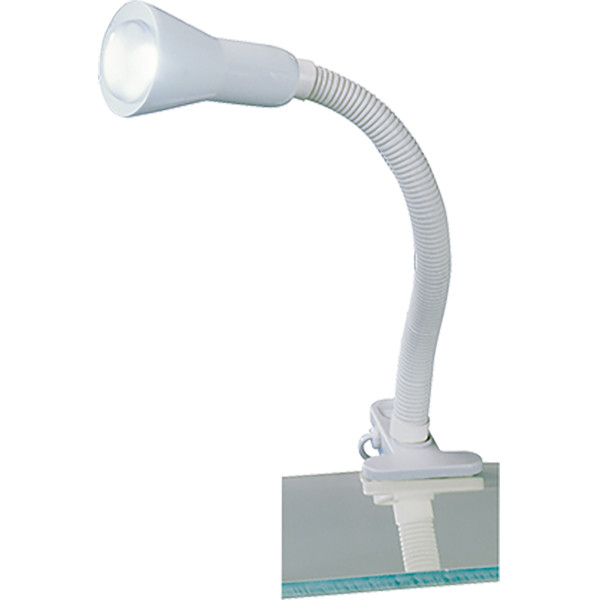 LED Klemlamp - Trion Fexy - E14 Fitting - Glans Wit - Kunststof