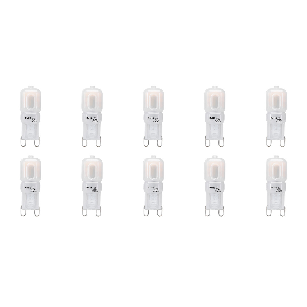 LED Lamp 10 Pack - Aigi - G9 Fitting - 2W - Warm Wit 3000K | Vervangt 18W