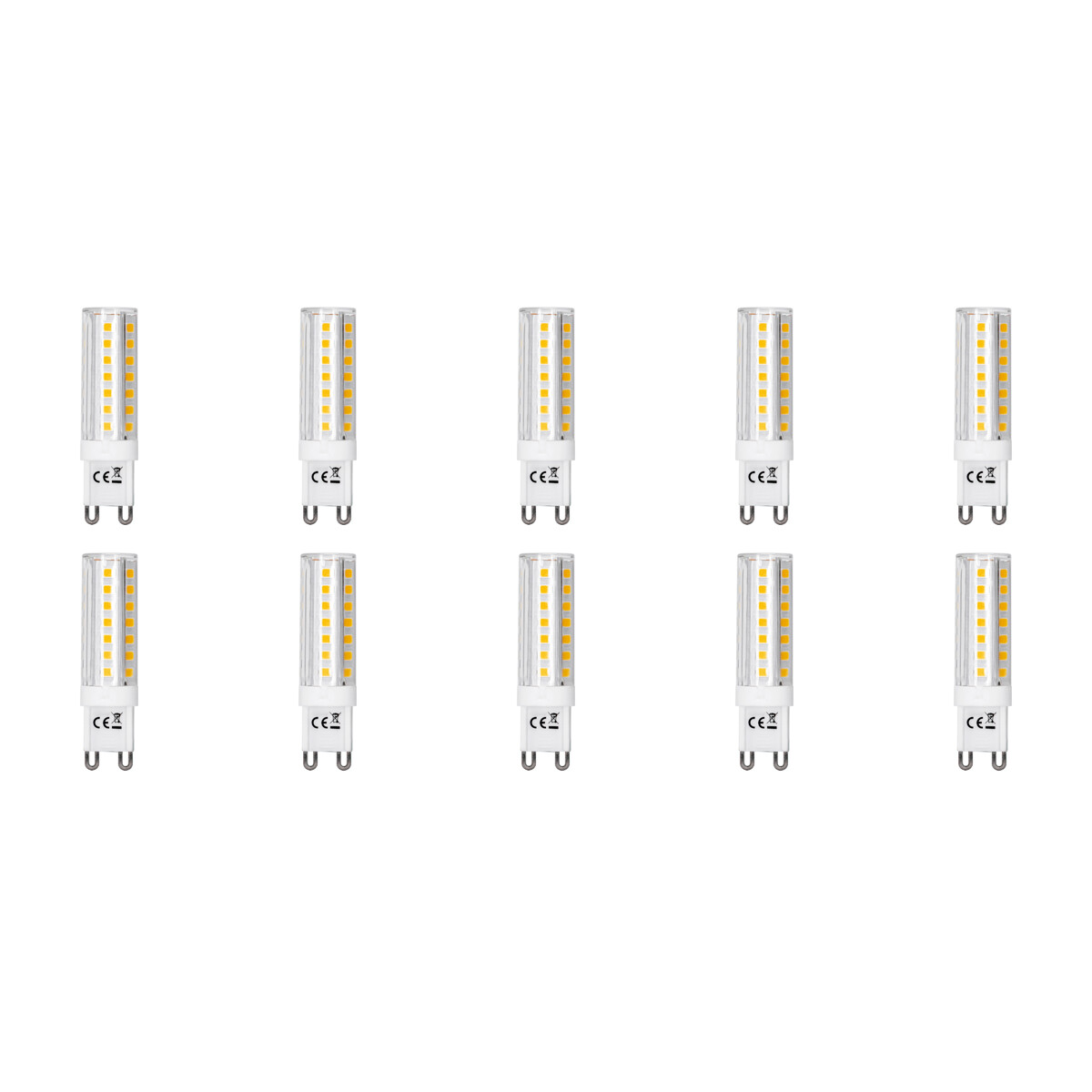 LED Lamp 10 Pack - Aigi - G9 Fitting - 4.8W - Warm Wit 3000K | Vervangt 40W