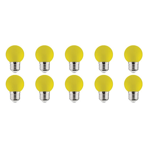 Voordeelpak 10x LED Lamp E27 - Kozolux Romba - Geel Gekleurd - 1W