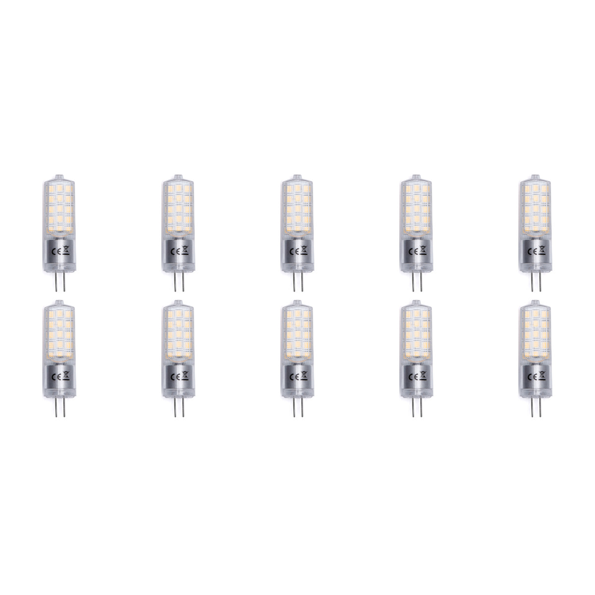 LED Lamp 10 Pack - Aigi - G4 Fitting - 3.6W - Warm Wit 3000K | Vervangt 35W