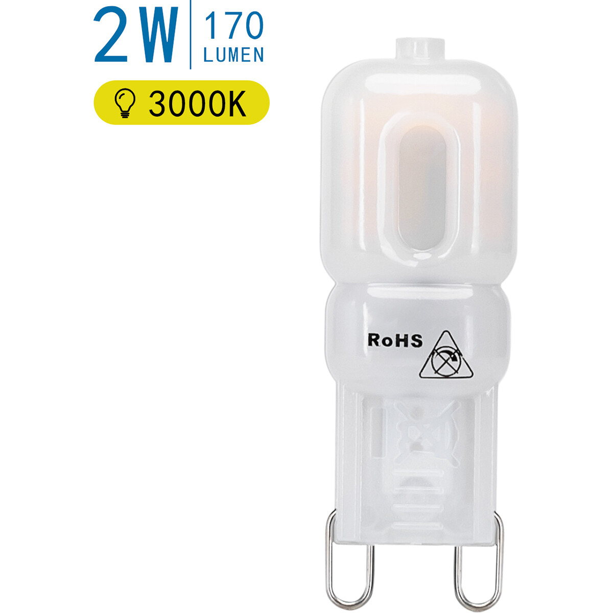 LED Lamp - Aigi - G9 Fitting - 2W - Warm Wit 3000K | Vervangt 18W