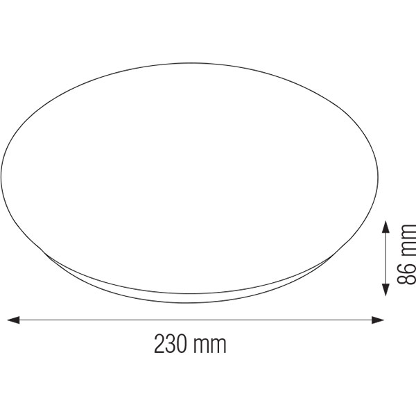 LED Plafondlamp - Basic - Opbouw Rond 15W - Helder/Koud Wit 6400K - Mat Wit Aluminium - Ø230mm