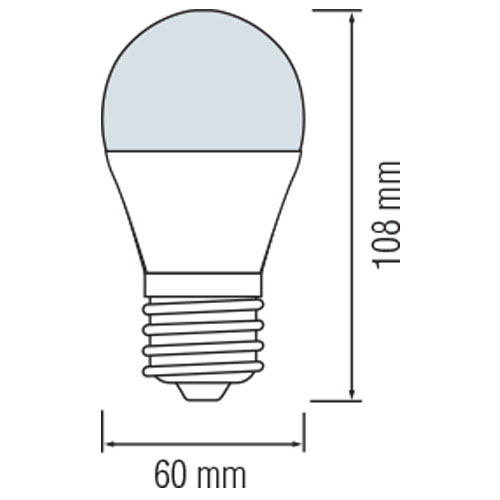 LED Lamp - E27 Fitting - 8W - Warm Wit 3000K