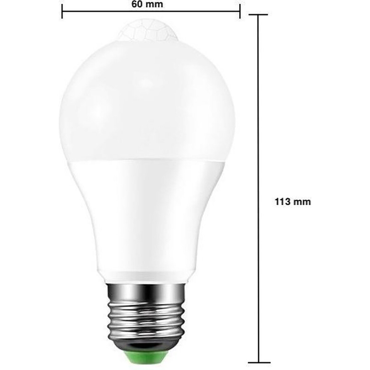 LED Lamp met Bewegingssensor - Aigi Linido - A60 - E27 Fitting - 6W - Warm Wit 3000K