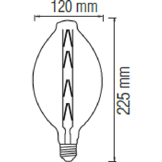 LED Lamp - Design - Elma - E27 Fitting - Titanium - 8W - Warm Wit 2400K