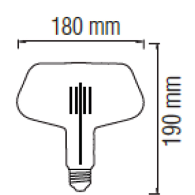 LED Lamp - Design - Gonza - E27 Fitting - Amber - 8W - Warm Wit 2200K