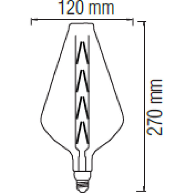 LED Lamp - Design - Panaro - E27 Fitting - Amber - 8W - Warm Wit 2200K