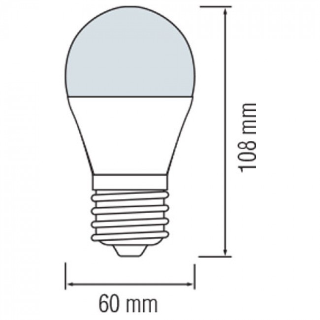 LED Lamp - E27 Fitting - 5W - Warm Wit 3000K