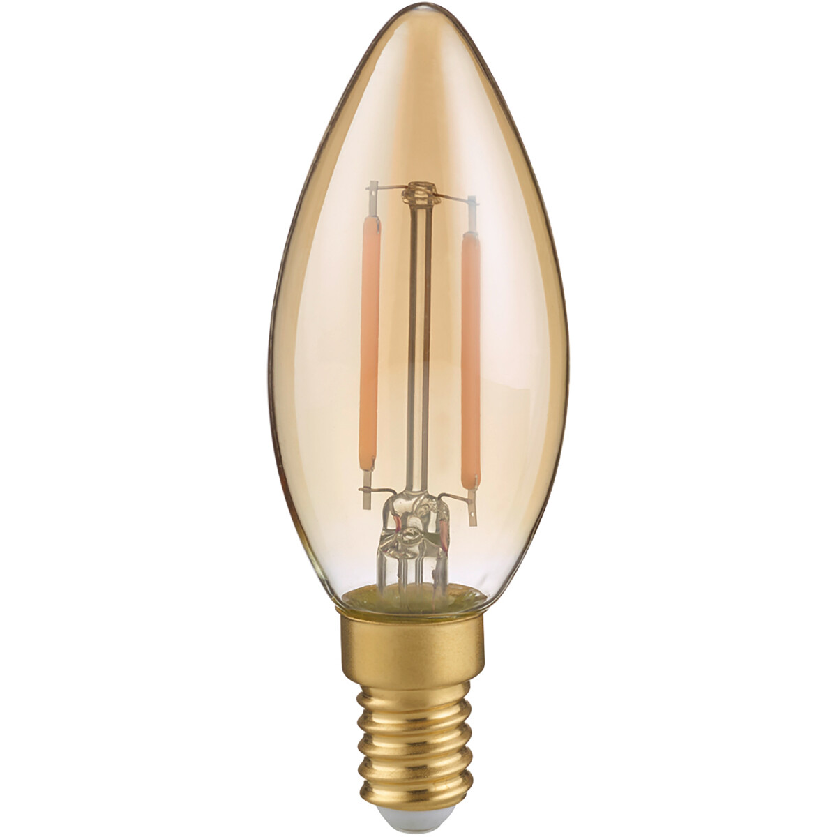 LED Lamp - Filament - Trion Kamino - E14 Fitting - 2W - Warm Wit-2700K - Amber -  Glas