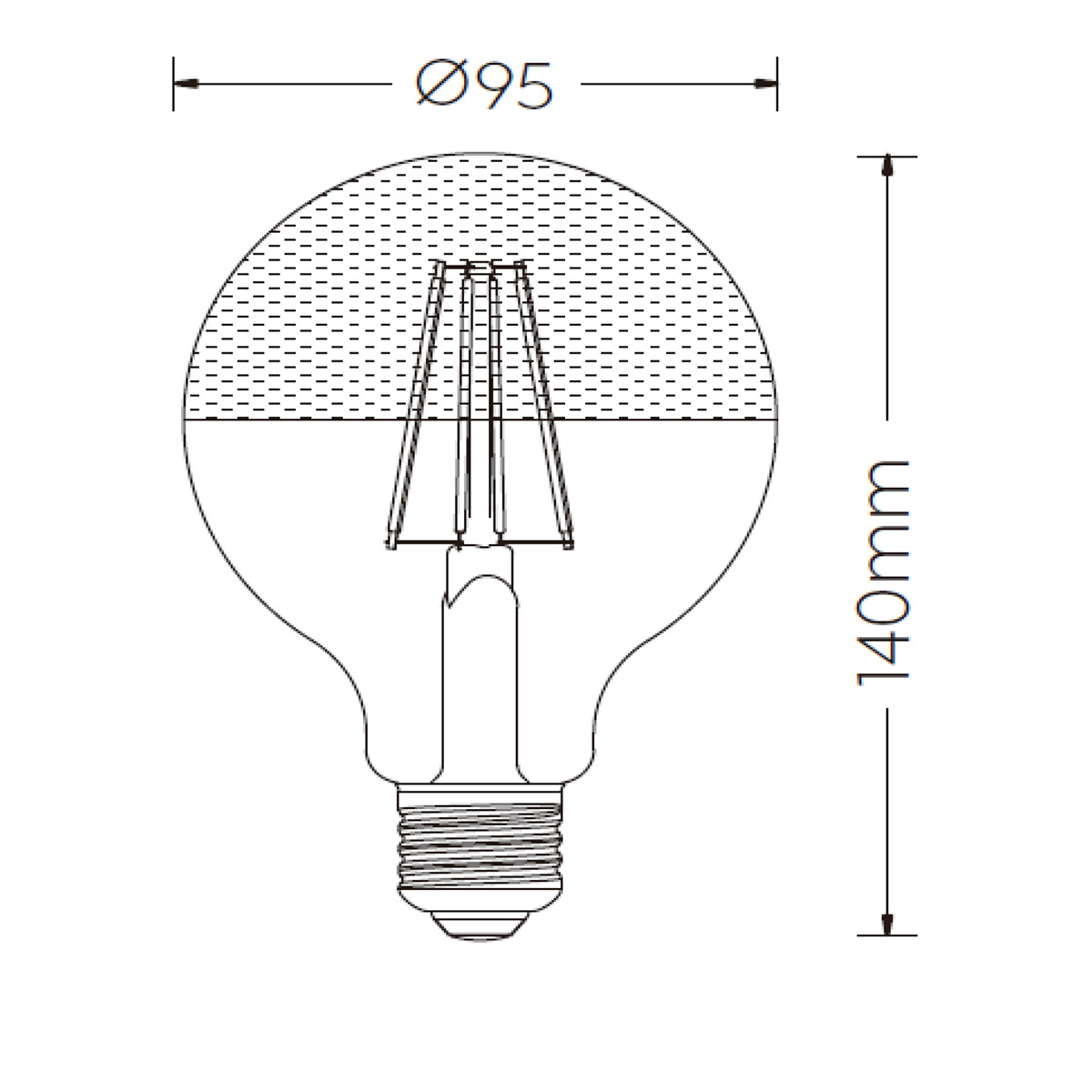 LED Lamp - Filament - Trion Limpo - E27 Fitting - 7W - Warm Wit 2700K - Dimbaar - Glans Chroom - Glas