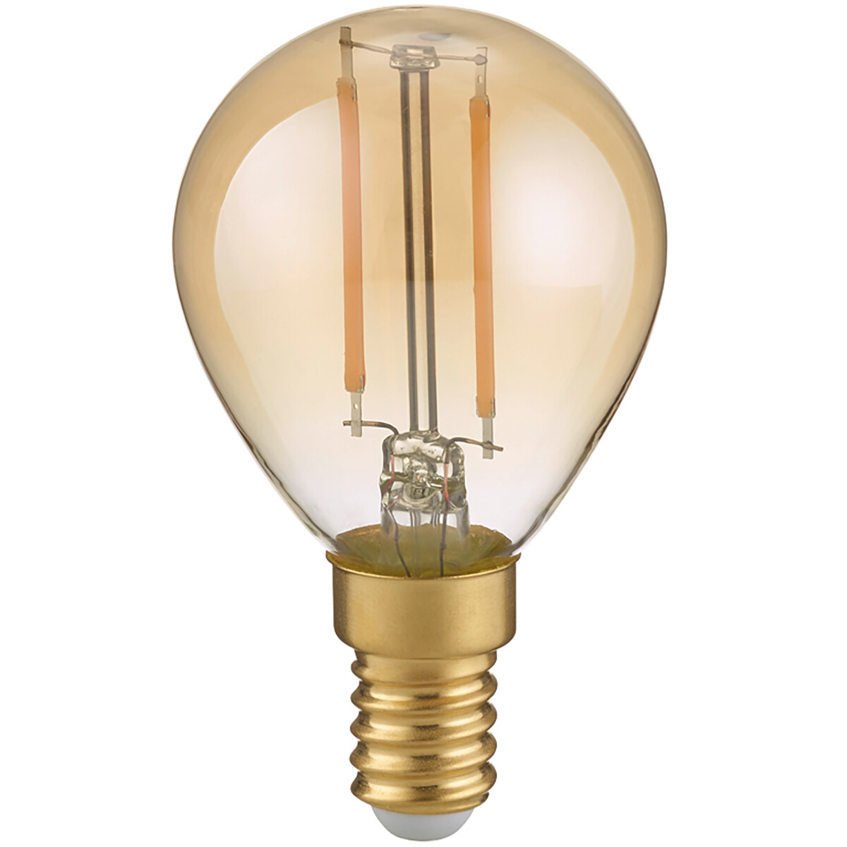 LED Lamp - Filament - Trion Tropin - E14 Fitting - 2W - Warm Wit-2700K - Amber -  Glas