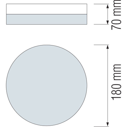 LED Plafondlamp - Opbouw Rond - E27 - Mat Chroom Aluminium - Ø180mm