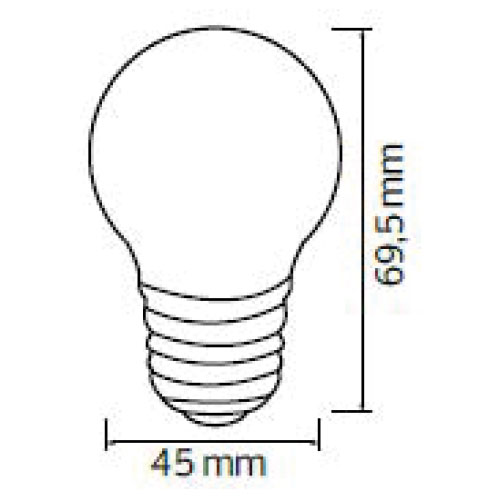 LED Lamp E27 - Kozolux Romba - Blauw Gekleurd - 1W