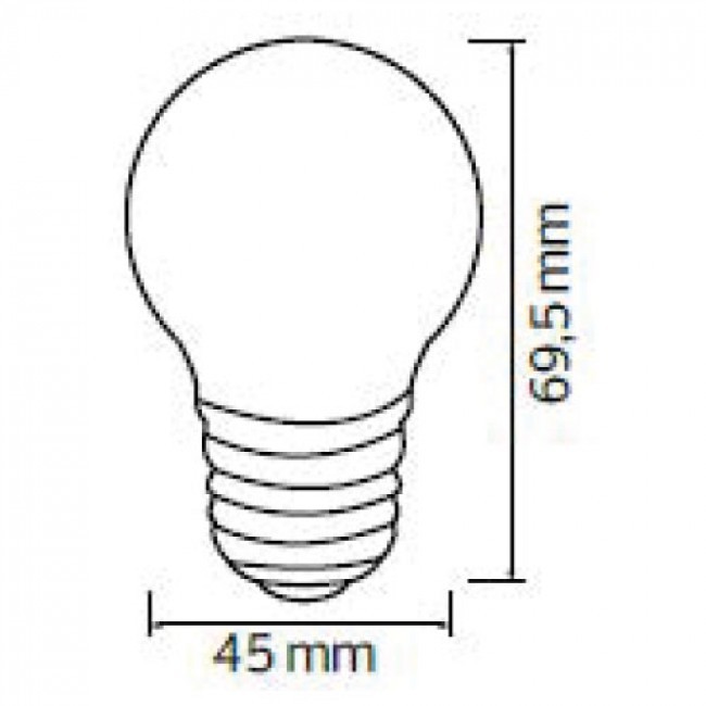 LED Lamp E27 - Kozolux Romba - Wit Gekleurd - 1W