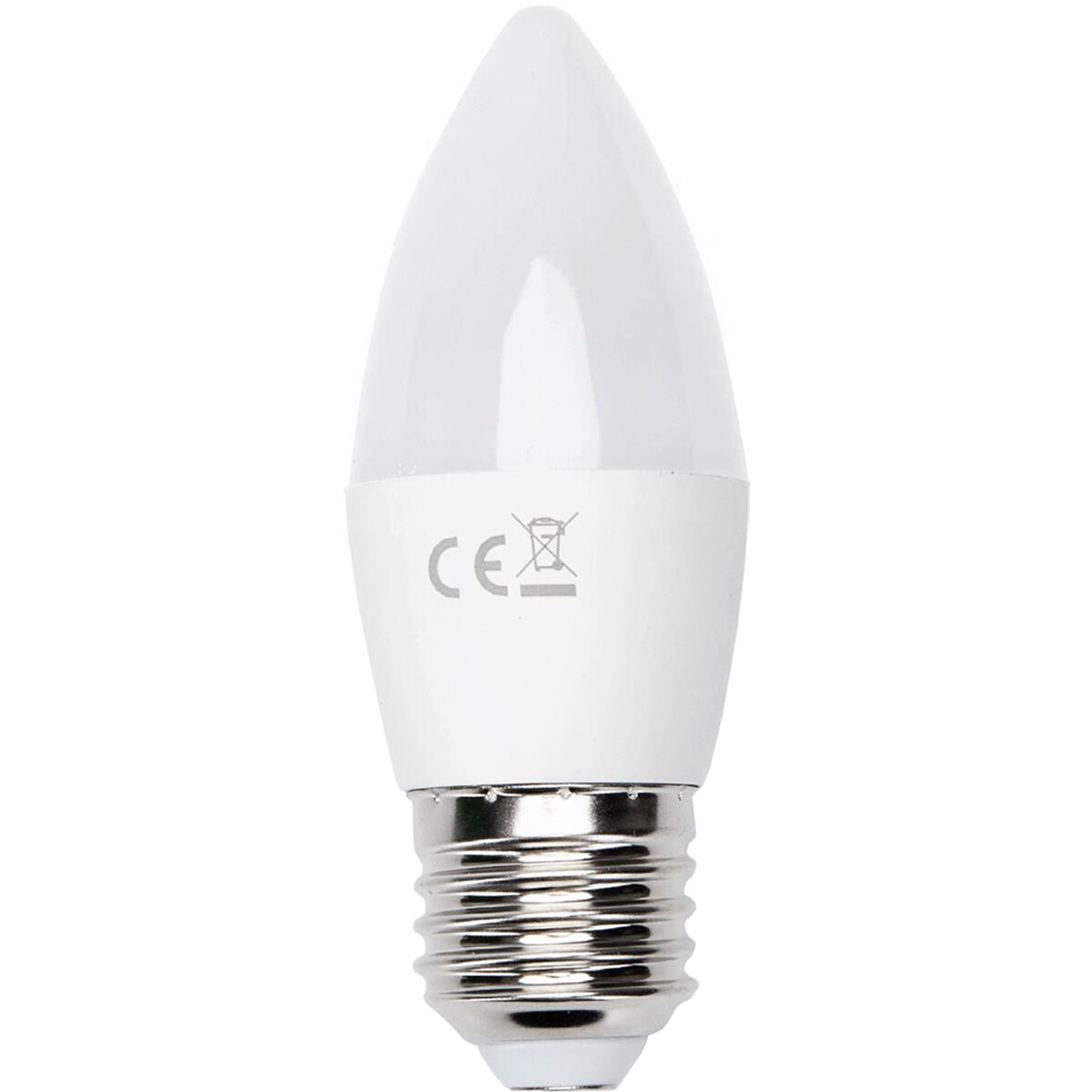 LED Lamp - Smart LED - Aigi Exona - Bulb C37 - 7W - E27 Fitting - Slimme LED - Wifi LED - RGB + Aanpasbare Kleur - Mat Wit - Glas