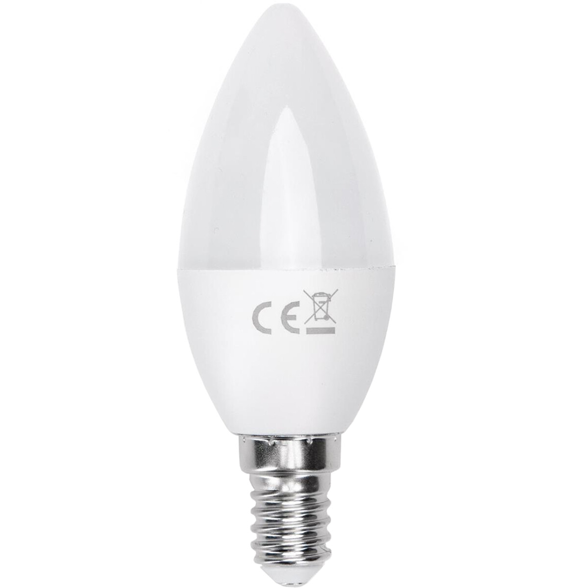 LED Lamp - Smart LED - Aigi Kiyona - Bulb C37 - 7W - E14 Fitting - Slimme LED - Wifi LED - RGB + Aanpasbare Kleur - Mat Wit - Glas