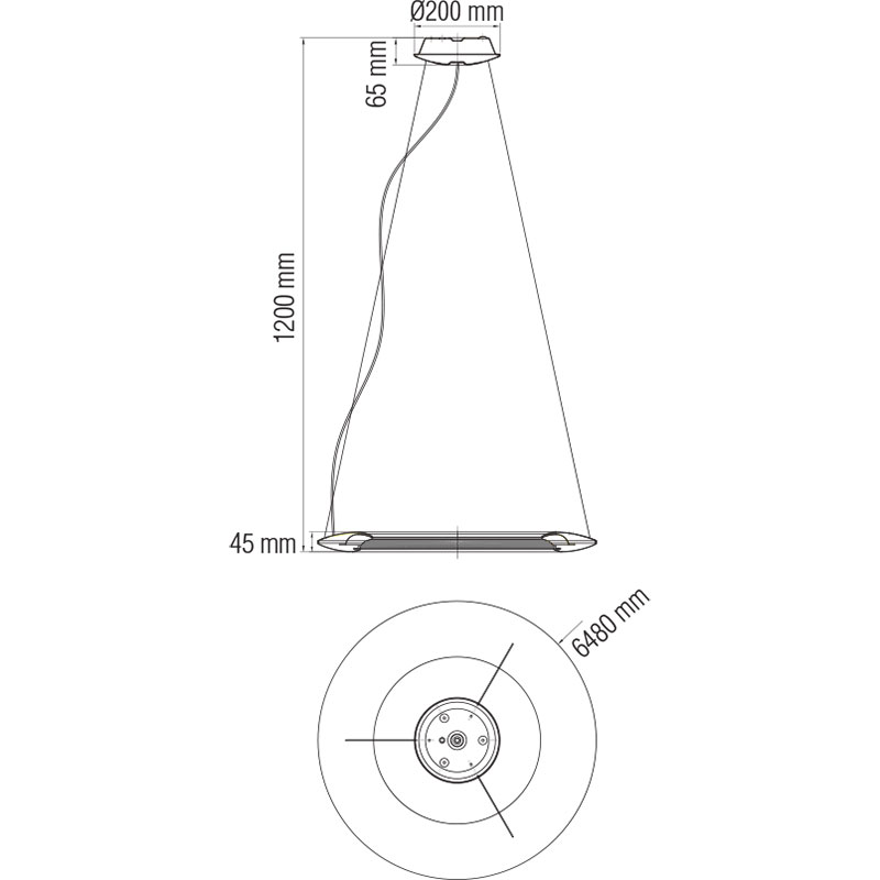 LED Hanglamp - Hangverlichting - Concepty - 41W - Natuurlijk Wit 4000K - Chroom Aluminium