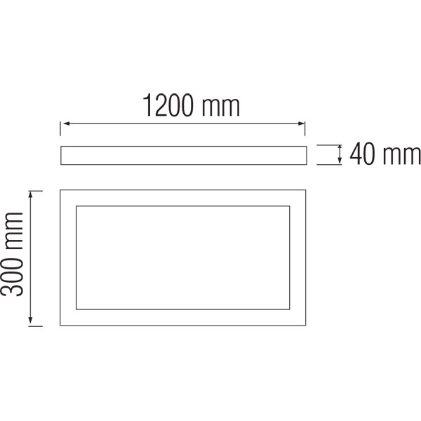 LED Paneel - 30x120 Natuurlijk Wit 4200K - 36W Opbouw Rechthoek - Mat Wit - Flikkervrij