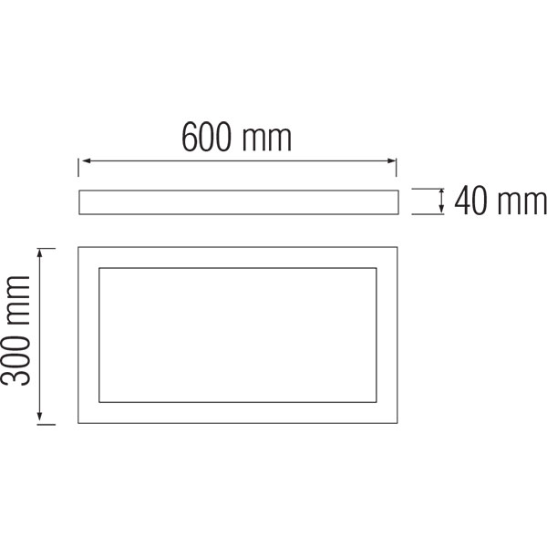 LED Paneel - 30x60 Warm Wit 3000K - 24W Opbouw Rechthoek - Mat Wit - Flikkervrij