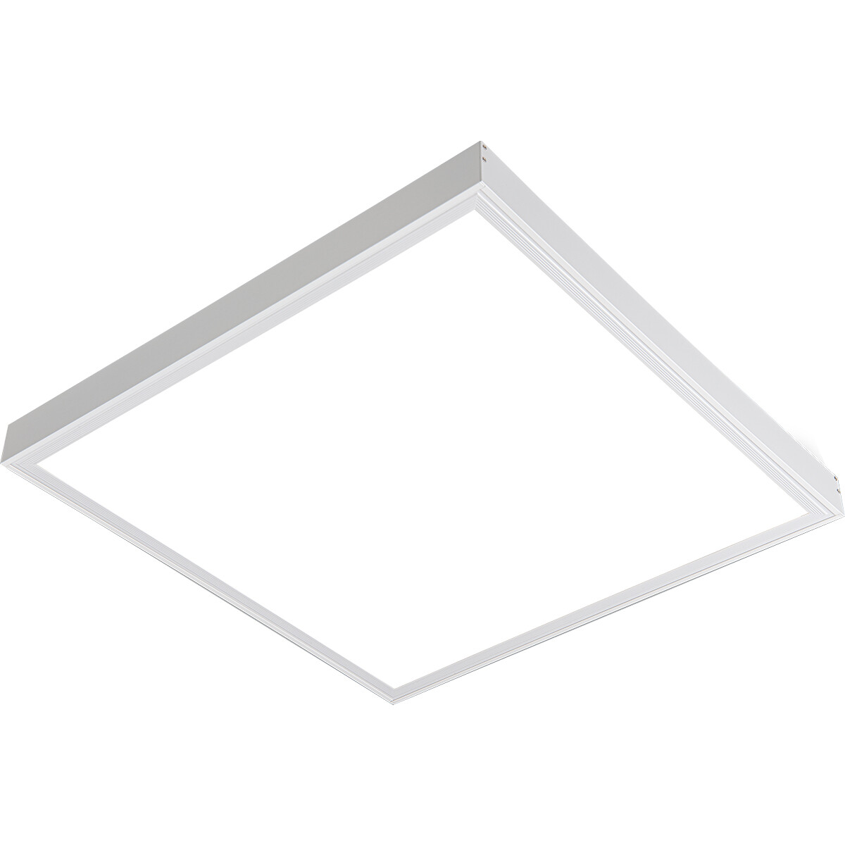 LED Paneel - Aigi Clena - 60x60 Helder/Koud Wit 6000K - 40W Opbouw Vierkant - Mat Wit - Flikkervrij