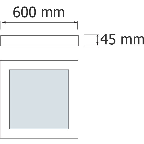 LED Paneel - Aigi Clena - 60x60 Natuurlijk Wit 4000K - 40W Opbouw Vierkant - Mat Wit - Flikkervrij