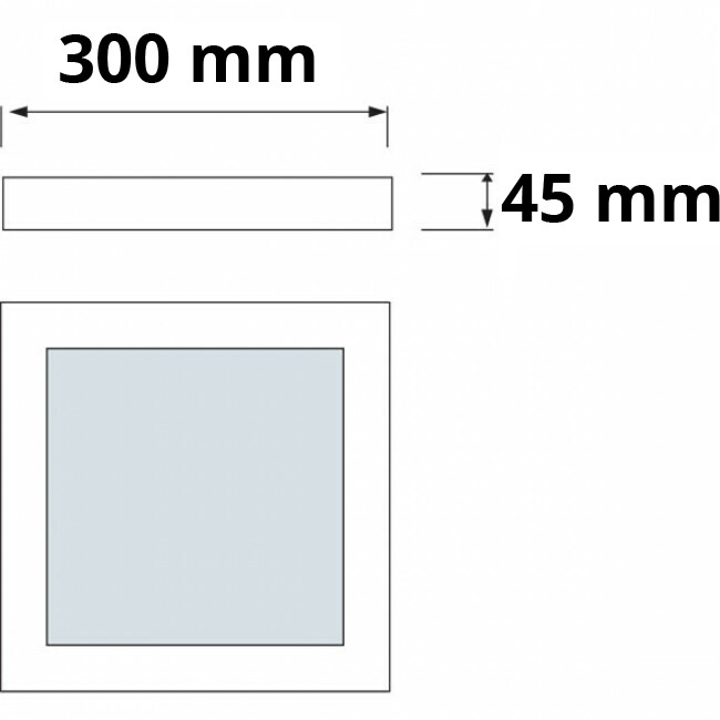 LED Paneel - Aigi Clena - 30x30 Natuurlijk Wit 4000K - 12W Opbouw Vierkant - Mat Wit - Flikkervrij