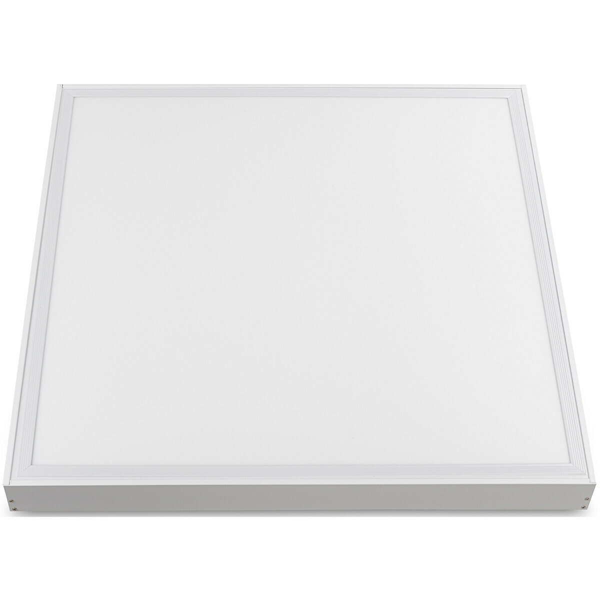 LED Paneel - Aigi Limno Slim - 60x60 - Helder/Koud Wit 6500K - 32W - Smart LED - Slimme LED - Dimbaar - Opbouw Vierkant - Mat Wit - Flikkervrij