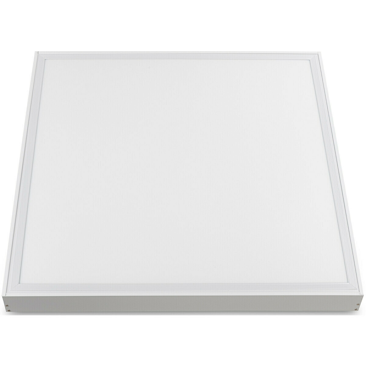 LED Paneel - Aigi Limno Slim - 60x60 - Natuurlijk Wit 4000K - 32W - Smart LED - Slimme LED - Dimbaar - Opbouw Vierkant - Mat Wit - Flikkervrij