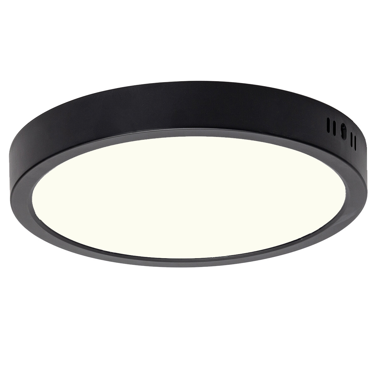 LED Paneel - Downlight - Velvalux - Ø30 - 24W 2700lm - Natuurlijk Wit 4000K - Opbouw - Rond - Zwart - Flikkervrij