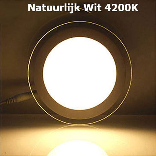 LED Downlight Slim - Inbouw Rond 6W - Natuurlijk Wit 4200K - Mat Wit Glas - Ø96mm