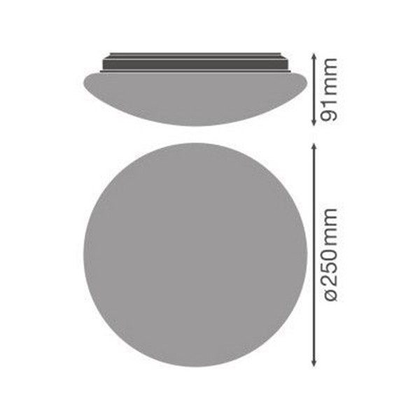 LEDVANCE - LED Plafondlamp met Bewegingssensor - Surface Circular 250 Sensor - 13W IP44 - Opbouw Rond Wit - Natuurlijk Wit 4000K