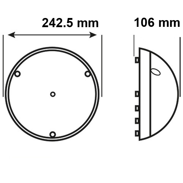 LED Plafondlamp met Bewegingssensor - Opbouw Rond 12W - Waterdicht IP54 - Helder/Koud Wit 6400K - 360° - Mat Wit Kunststof