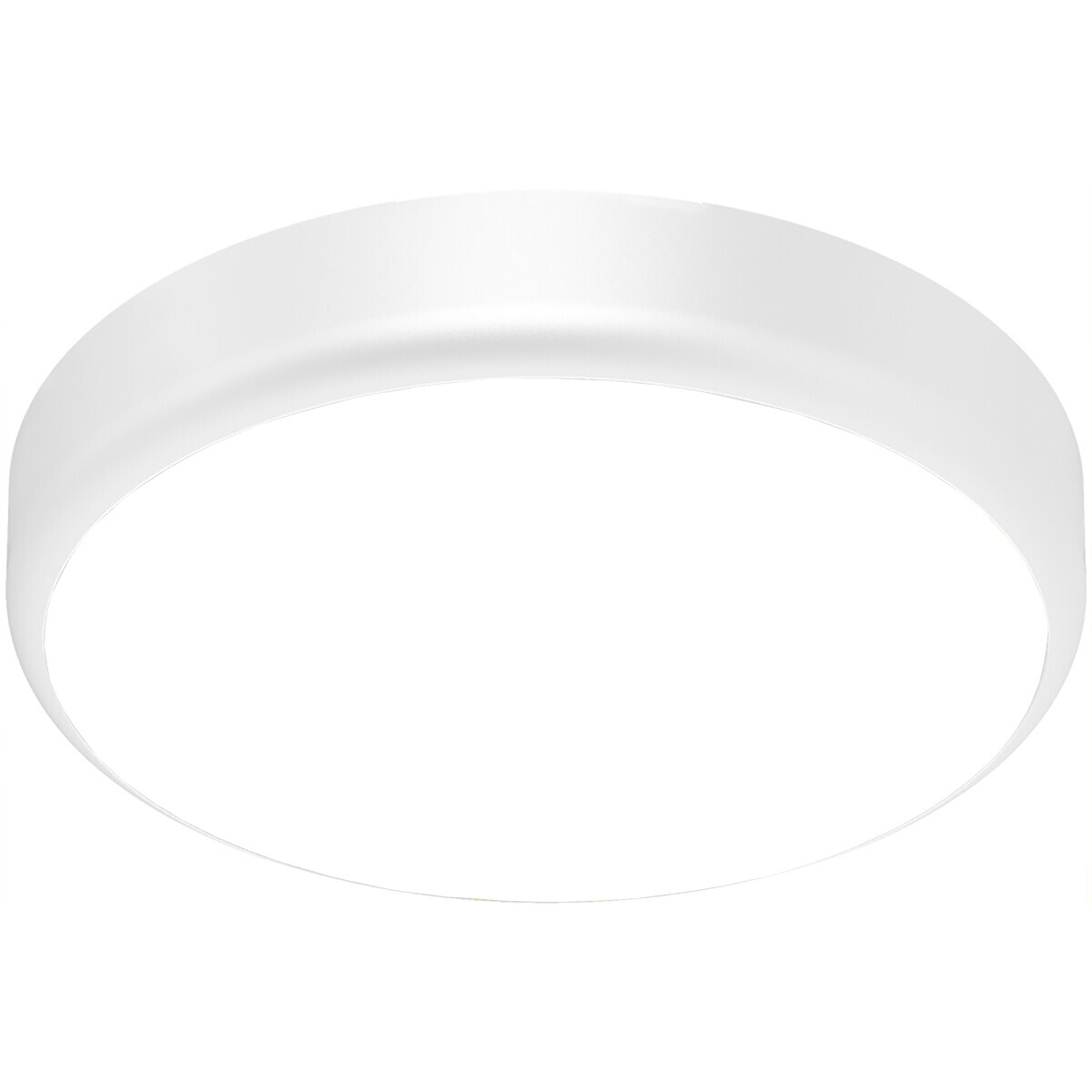 LED Plafondlamp met Sensor + Dag en Nacht Sensor - Brinton Gruna - 20W 2000lm - Helder/Koud Wit 5000K - IP54 - Opbouw - Rond - Wit