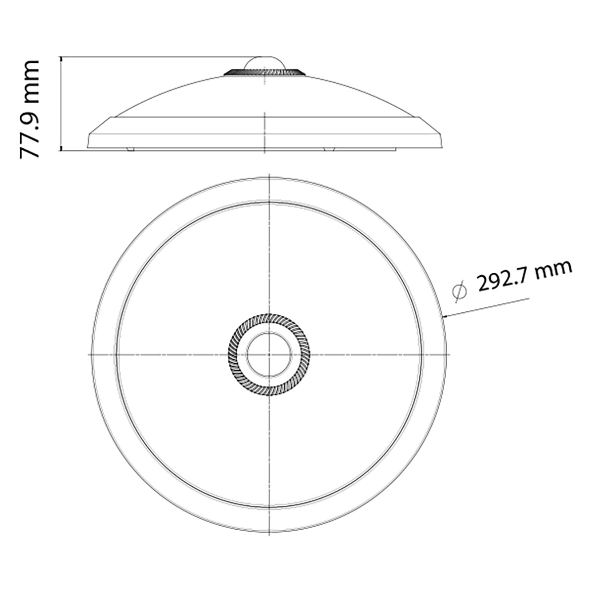 LED Plafondlamp met Sensor + Dag en Nacht Sensor - Kozolux Crimpy - 20W 1500lm - Warm Wit 3000K - Opbouw - Rond - Wit