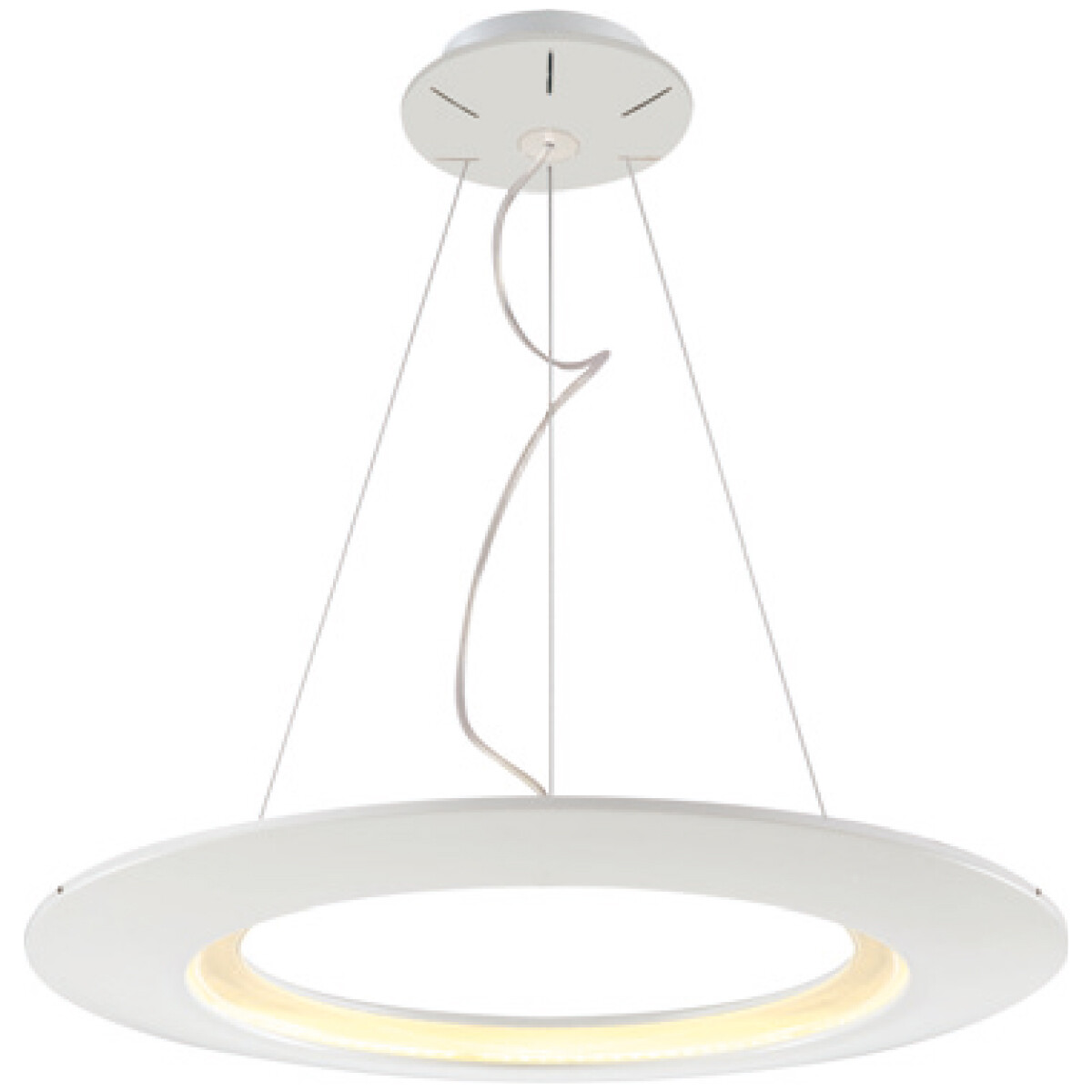 LED Hanglamp - Hangverlichting - Concepty - 35W - Natuurlijk Wit 4000K - Wit Aluminium